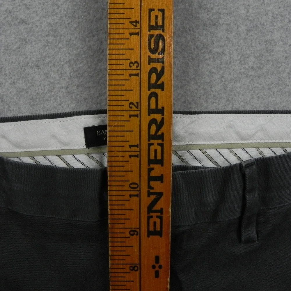 Banana Republic Chino Pants Mens 35x32 Fulton Skinny Fit Gray Stretch Trousers